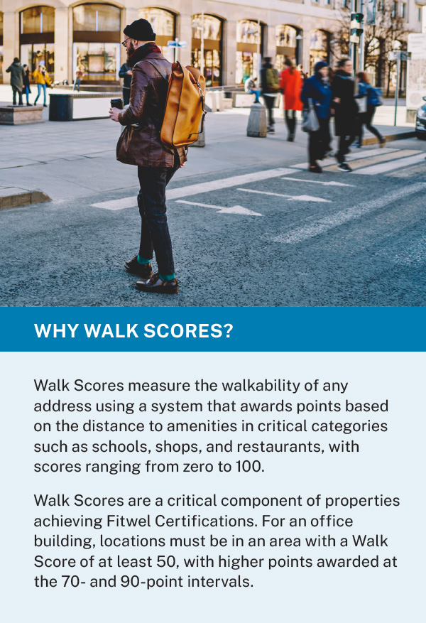 Pedestrian crossing street in downtown city area