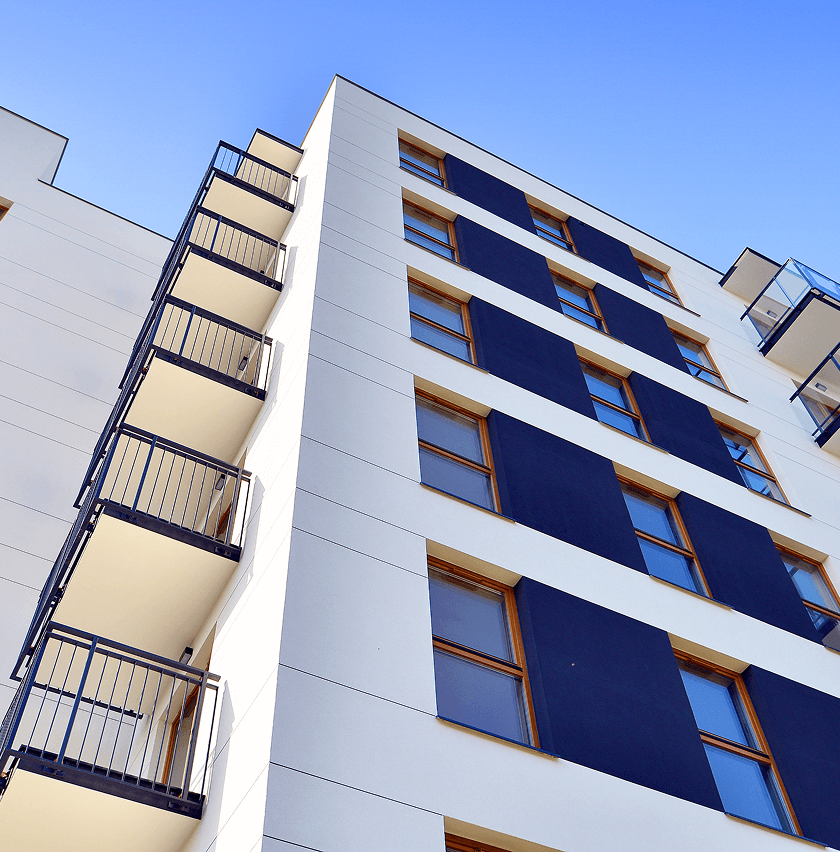 Apartment building facade